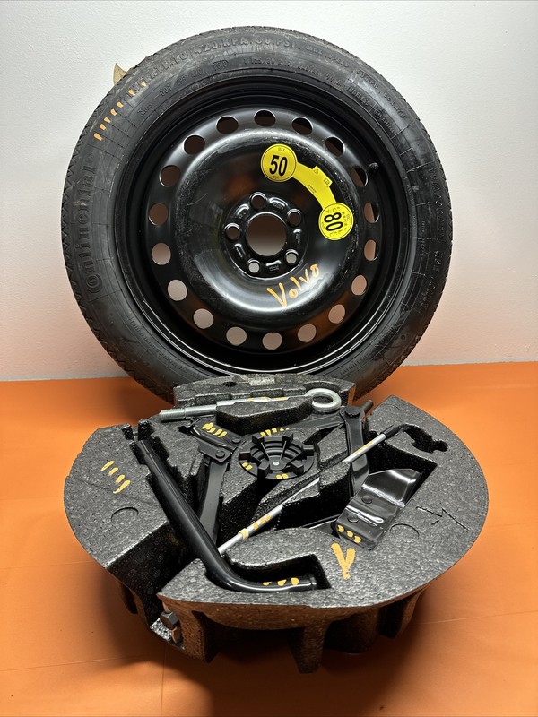 2010-2016 VOLVO XC60 T6 EMERGENCY SPARE WHEEL TIRE W/ JACK TOOL T125/80R17
