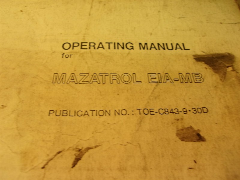 Mazatrol EIA-MB Operating Manual TOE-C843-9.30D *FREE SHIPPING*