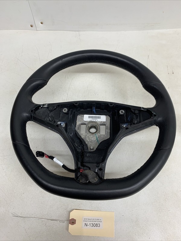 ⚡️2012-2020 Tesla Model X S Leather Black Steering Wheel Assembly OEM 13083 U23