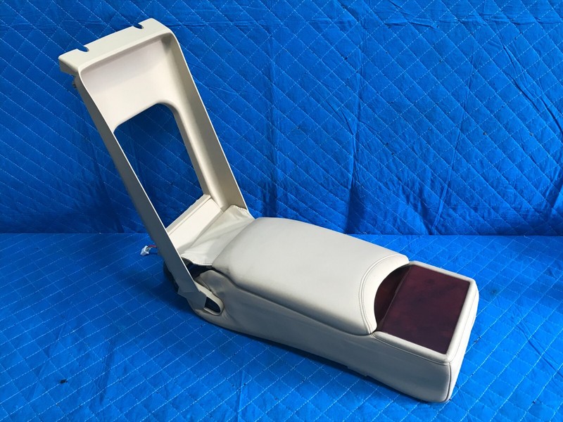 07-09 LEXUS LS460 REAR CENTER CONSOLE ARMREST STORAGE COMPARTMENT BEIGE LA00