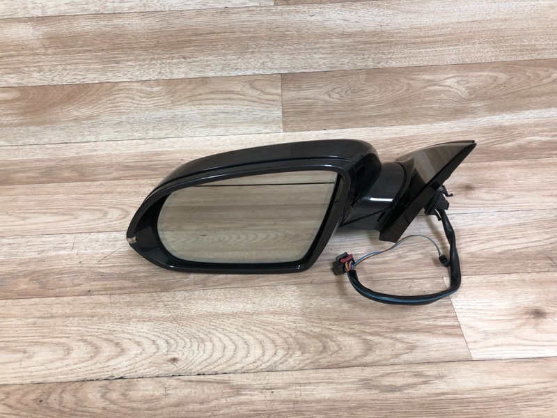 AUDI OEM A8 FRONT DRIVER SIDE DOOR MIRROR COMPLETE WITH GLASS BLACK 2011-2018