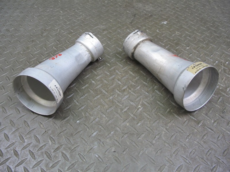 03-12 BENTLEY CONTINENTAL GTC GT LEFT & RIGHT AIR INTAKE HOSE PIPE SET OF 2