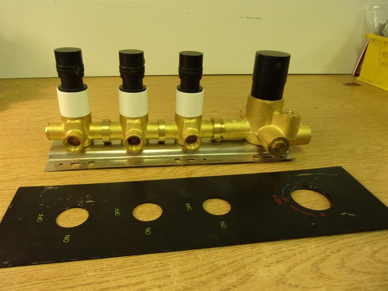 3-Outlet 3-Function Solid Brass Shower Diverter Mixer Valve w/ Trim