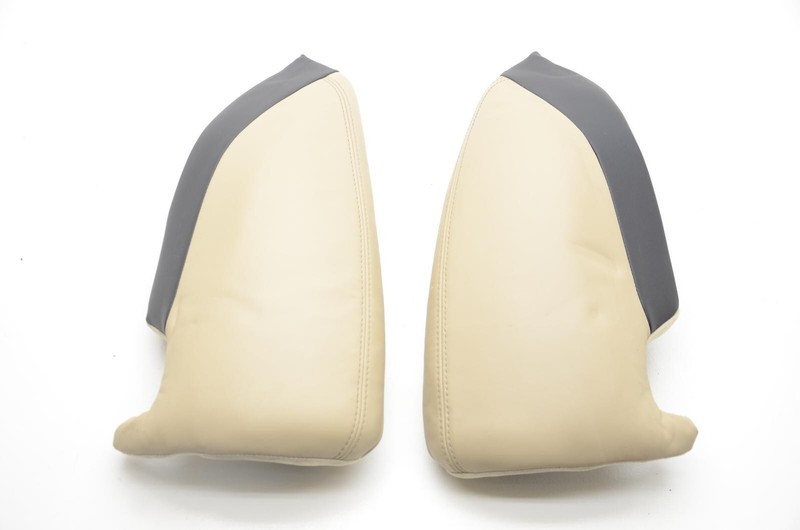 12-16 Tesla Model S Pair of Tan and Black Rear Seat Bolsters
