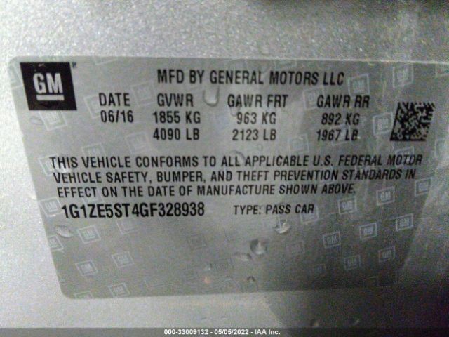 CHEVY MALIBU 2016 2017 GAS FUEL TANK ASSEMBLY 1.5L VIN Z 4TH DIGIT NEW STYLE OEM