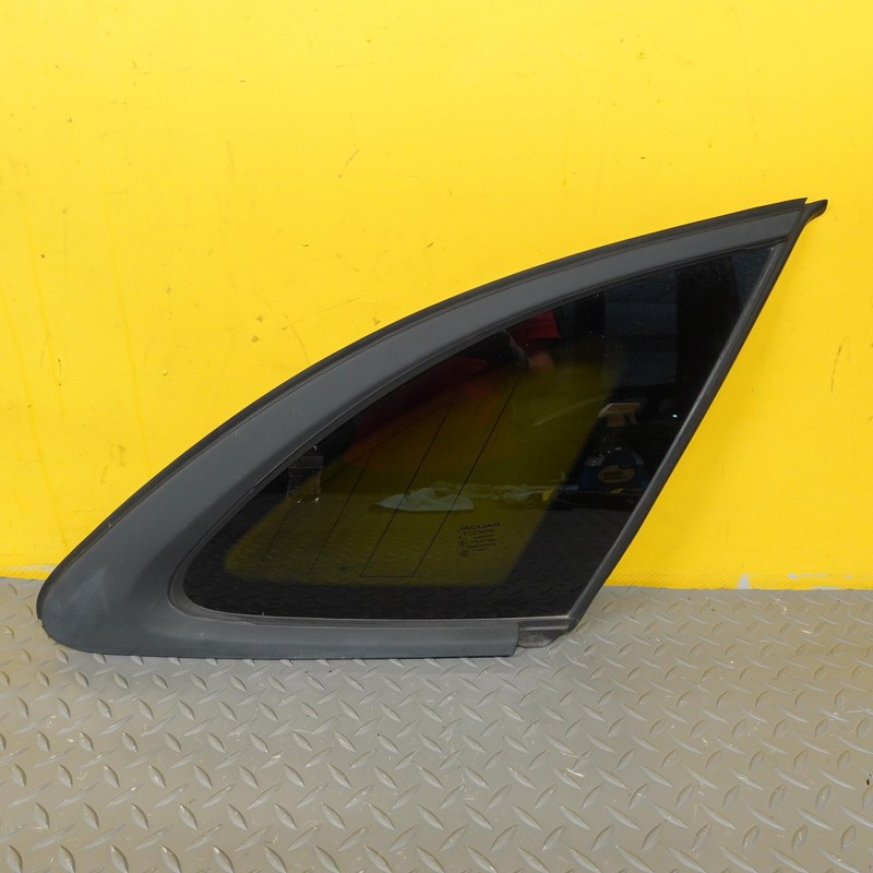 2017-2020 JAGUAR F-PACE Right Side Quarter Glass Satin Black Surround OEM