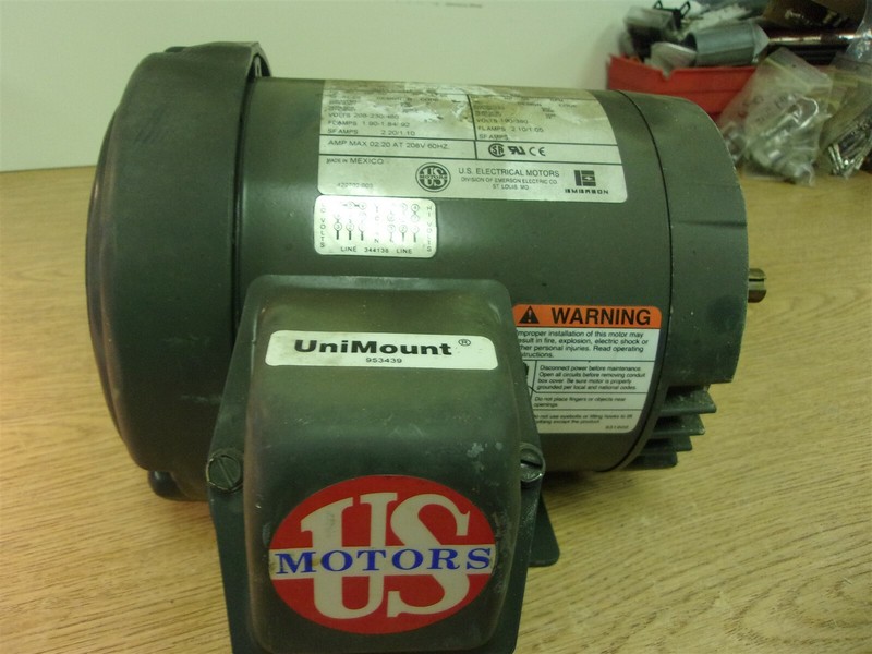 US Motors F008 .5 HP RPM 1745 Type UT 3PH motor *FREE SHIPPING*