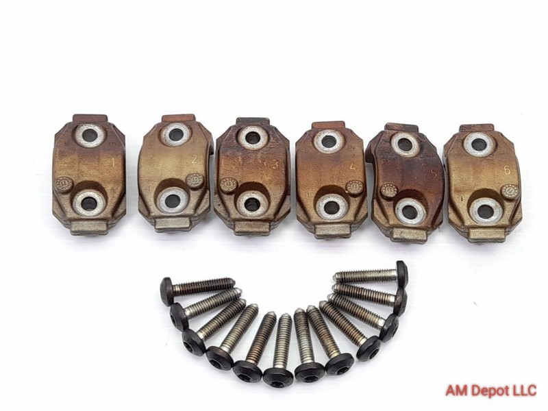 2011 BMW 535i 335i F10 F30 N55 Eccentric Shaft Bearing Cap Set 6pc 11377589883