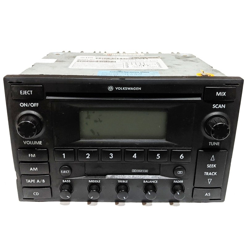 OEM AM FM CD Casette Player Receiver Head Unit VW Golf Jetta Passat 1JM035157DX