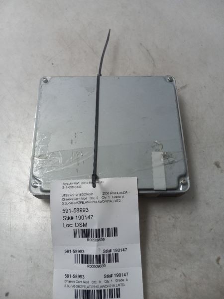 Chassis ECM Hybrid-electric Right Hand Lower Dash 4WD Fits 06 HIGHLANDER