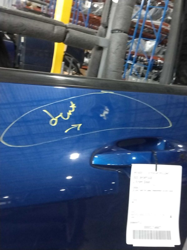2023 KIA Sportage Left Door Grey Used with Dent - OEM Replacement Part