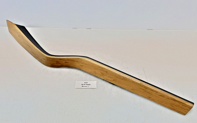 ✅ 16-20 OEM Tesla Model X Front Right Passenger Door Wood Trim Oak Graph