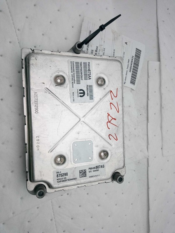 2019 Jeep Cherokee Engine Control Module ECM 3.2L OEM 68328875AA Used