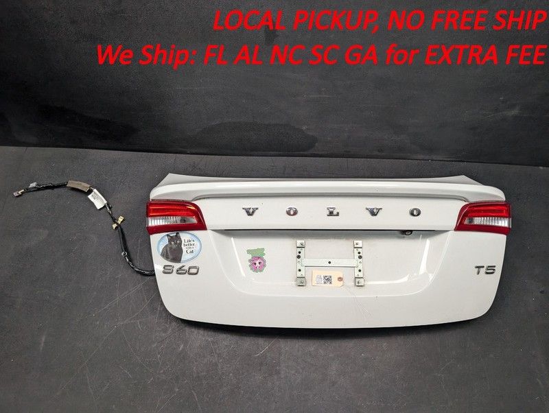 Rear Trunk Deck Lid 2017 Volvo S60 31395582 2014 2015 2016 2018