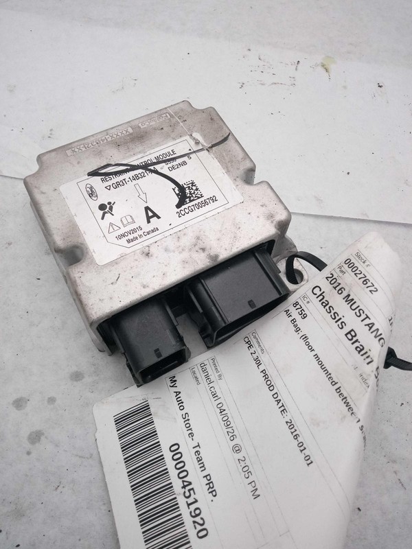 Used Air Bag Module fits: 2016 Ford Mustang Air Bag floor mounted between seats