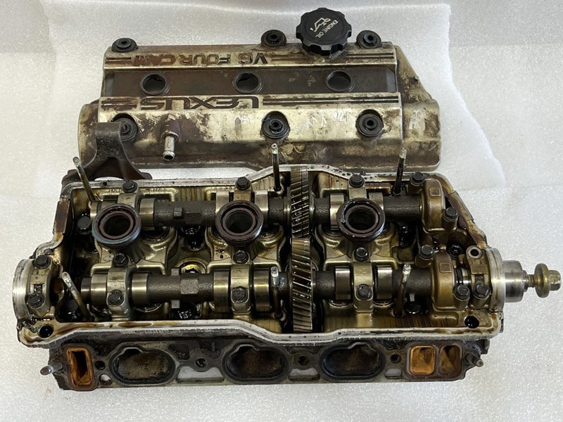 1990 1991 LEXUS ES250 LEFT DRIVER SIDE ENGINE CYLINDER HEAD ASSEMBLY 2VZ-FE