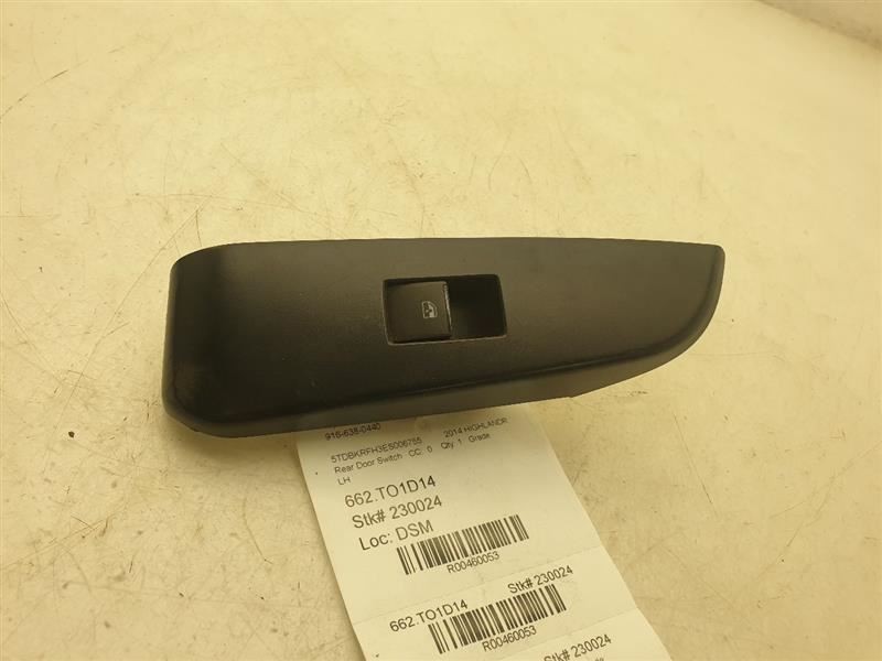 2014 TOYOTA HIGHLANDER DRIVER SIDE REAR DOOR WINDOW SWITCH