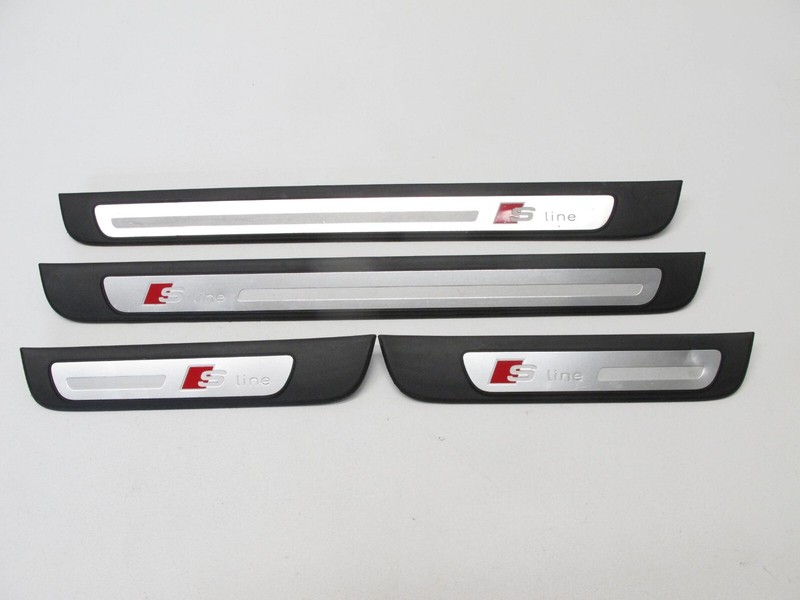 09-16 AUDI B8 A4 S LINE SEDAN DOOR SILL PANEL SCUFF PLATE OEM GENUINE 121824