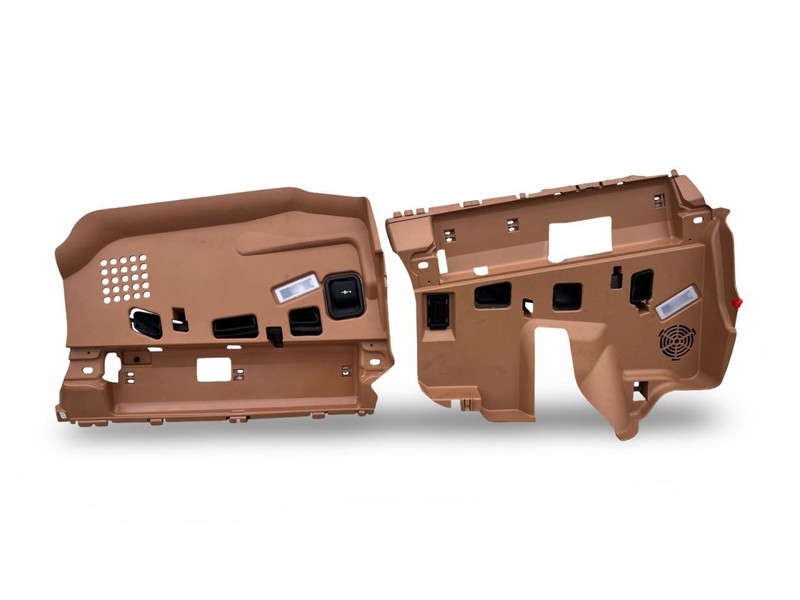 09-15 BMW 750i Front Driver Under Dash Footwell Trim Cover Panel Set Of 2 Brown
