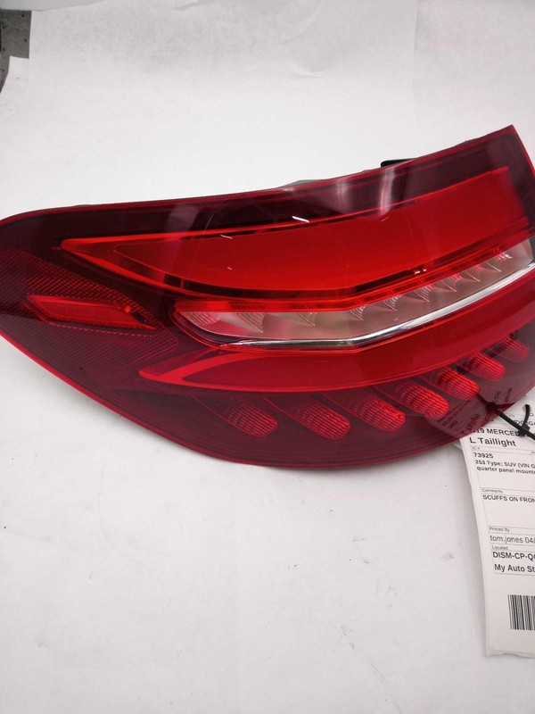 2019 Mercedes-Benz GLC-Class Left Tail Light Assembly Red Used Scuffs 49908