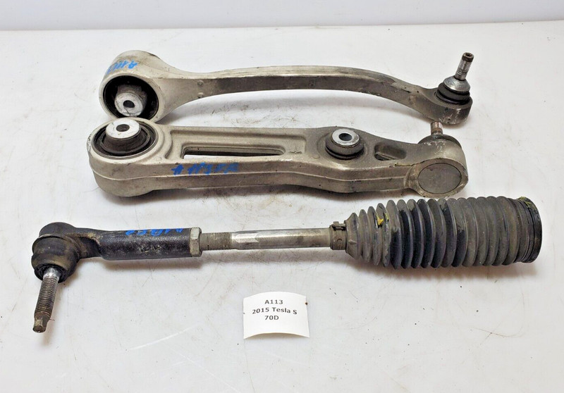 ✅ 12-16 OEM Tesla Model S Front Right Passenger Lower Upper Control Arm SET Of 3