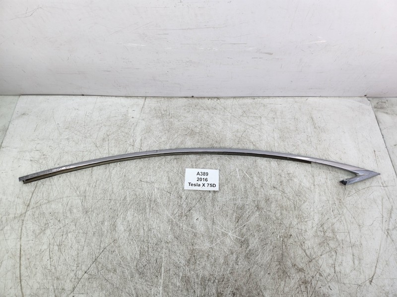 ✅ 16-20 OEM Tesla Model X Right Passenger Side Door Chrome Upper Molding Trim
