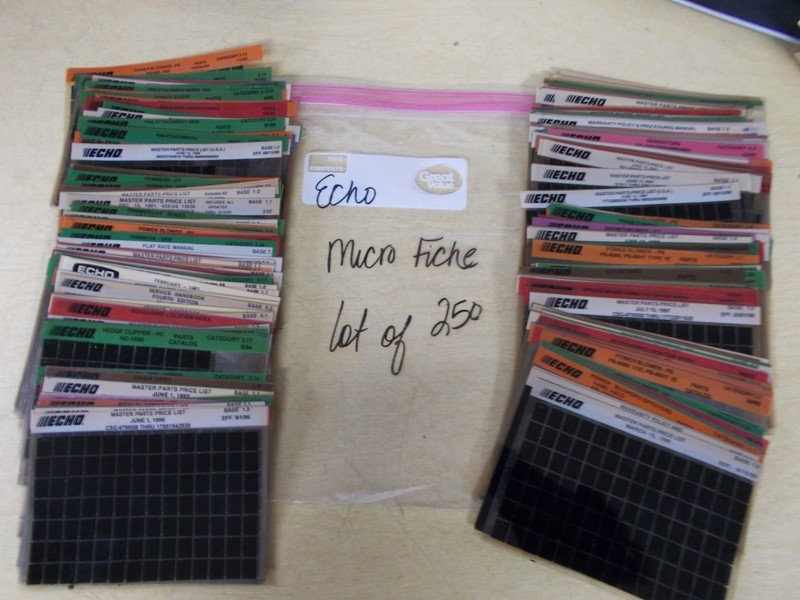 Echo Outdoor Power Equipment Microfiche Huge Lot of 250