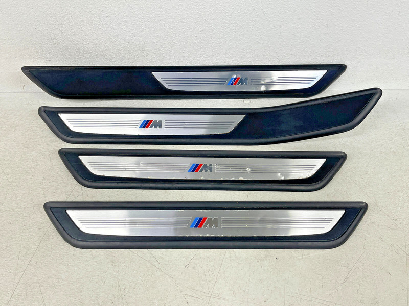 ⭐2009-2015 BMW 7-SERIES F01 F02 FRONT & REAR SILL SCUFF PLATE COVER SET LOT2517