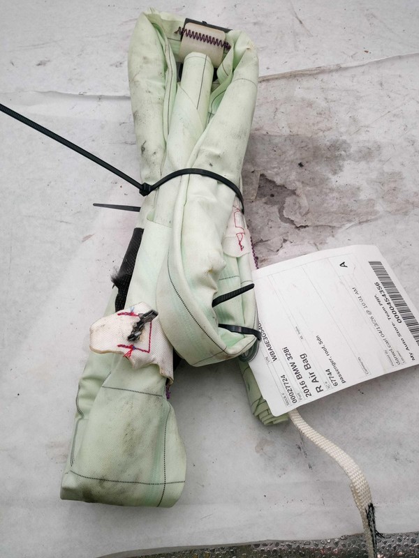 2016 BMW 328I Right Curtain Air Bag White OEM Used 138K Miles NJ25-27724-706280