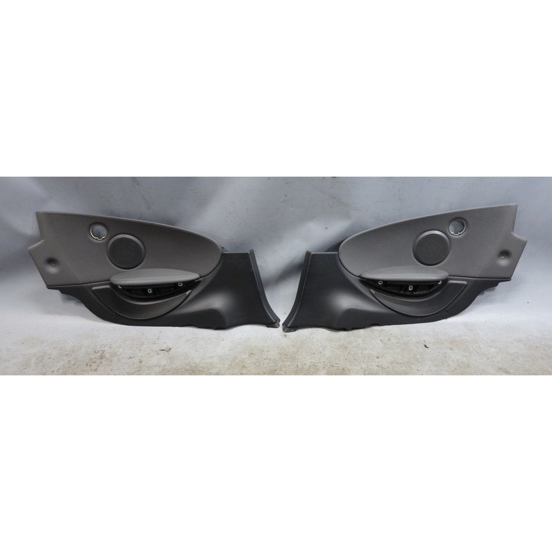 04-05 BMW E64 645Ci Convertible Rear Interior Lateral Tirm Panels Black Grey OEM
