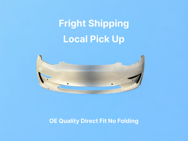 ✅2017-2023 Tesla Model 3 Front Bumper Cover White w/Sensor Holes OEM w/scratches
