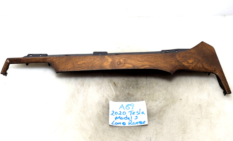 ✅ 12-20 OEM Tesla Model S X Front Right Passenger Side Dash Trim Ash Mata Wood