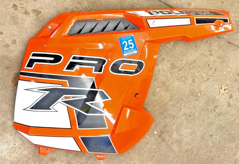 Polaris 5437493-625 Panel-Side Rh Mat Nuc Sun Orng SwitchBack Rush Pro-RMK 800