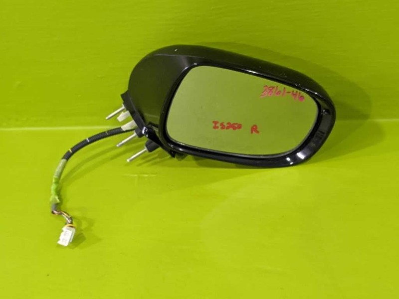 06 07 08 IS250 PASSENGER RIGHT SIDE VIEW MIRROR (BLACK) OEM 3861-46