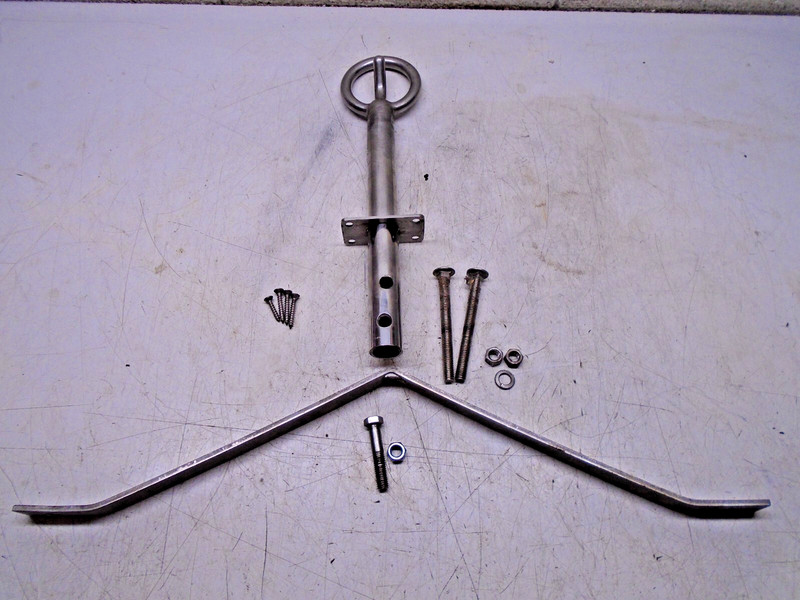 WA6 Stainless Steel14" Water Ski Tow Bar Pylon Rod w/ 3 1/2" Ring