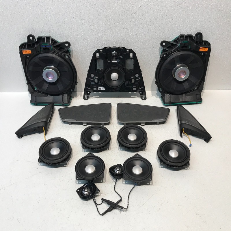 17 18 19 BMW 540i Harman Subwoofer Door Tweeter Speaker Set OEM