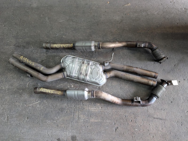 3PC Front & Center Exhaust Mufflers Set 2019 Audi A7 4K0253409 2020 2021 - 2024