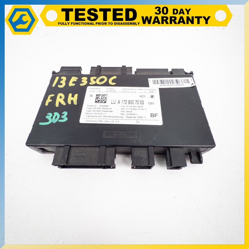 10-17 Mercedes Eclass W212 FRONT RIGHT SEAT MEMORY CONTROL MODULE OEM 1729007003
