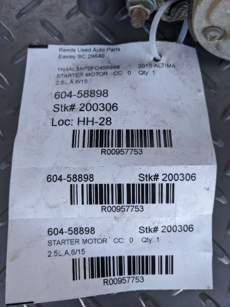 Starter Motor 4 Cylinder Fits 13-18 ALTIMA 957753