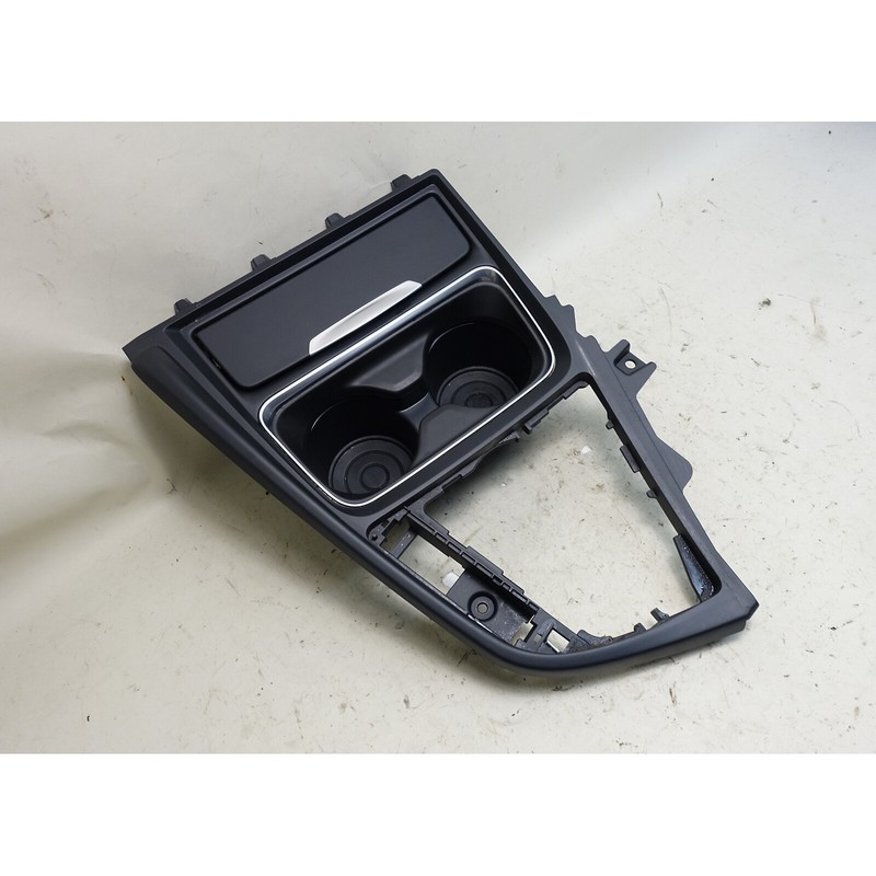 12-15 BMW F30 3-Series F32 Front Center Console Trim Cover Cup Holders Black OEM