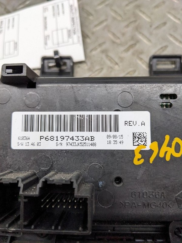 Temperature Control LHD VIN W 6th Digit Jk Body Fits 14-18 WRANGLER 1150006