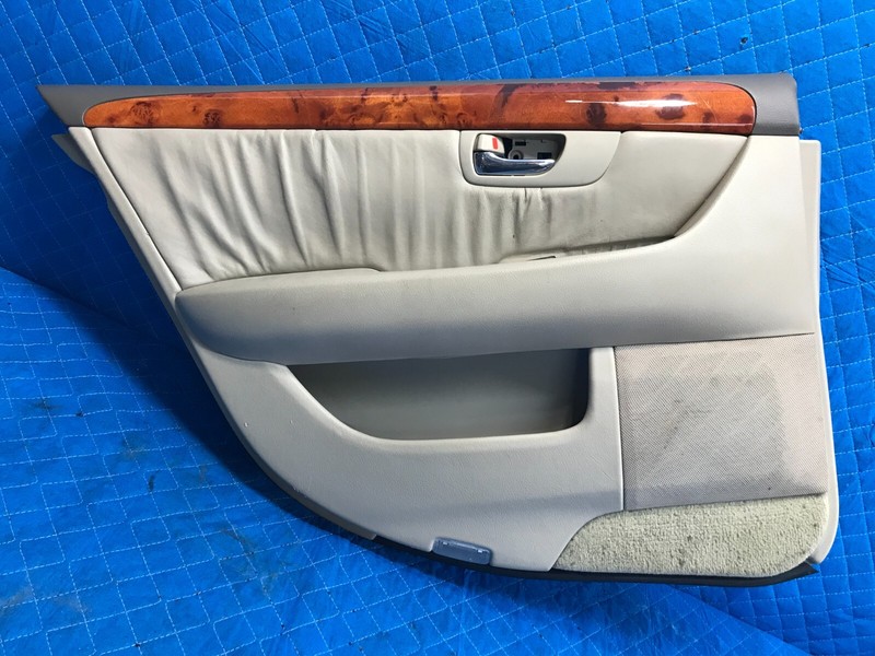 01-03 LEXUS LS430 REAR LEFT LH DRIVER INTERIOR DOOR TRIM PANEL OEM BEIGE