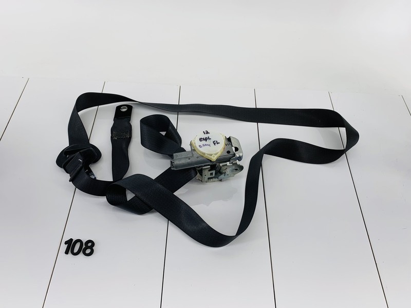 11-12 FORD EXPLORER U502 FRONT LEFT DRIVER SIDE SEAT BELT TENSIONER BLACK OEM