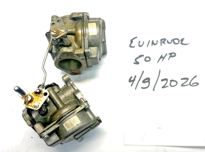 JOHNSON EVINRUDE OMC CARBURETOR CARB SET 50 HP 0435910 435910 FRESHWATER!
