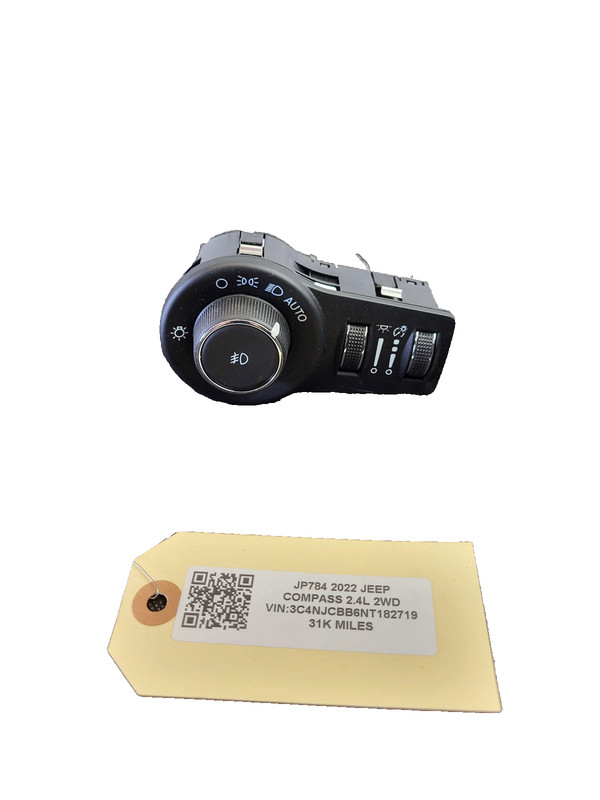 Used Oem Jeep Headlight Headlamp Control Switch w/ Fog Lamps 2022-2025 Compass