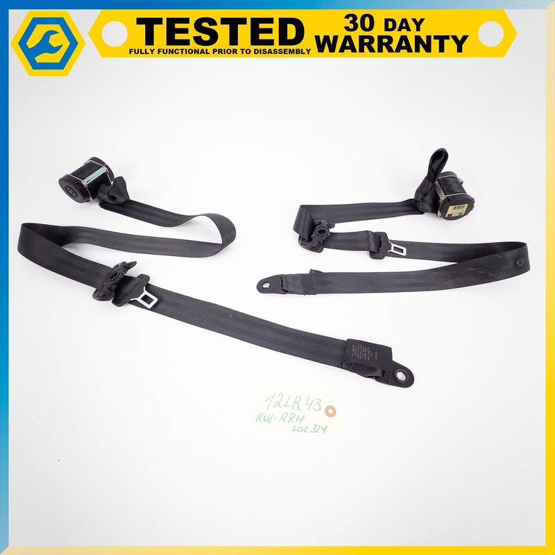 10-16 LAND ROVER L319 LR4 2RD ROW LEFT & RIGHT SIDE SEAT BELT BLACK SET OEM