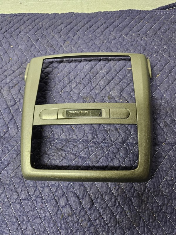 2005-10 Chevy Cobalt Radio Climate Controls Bezel Satin Nickel w/ Switches