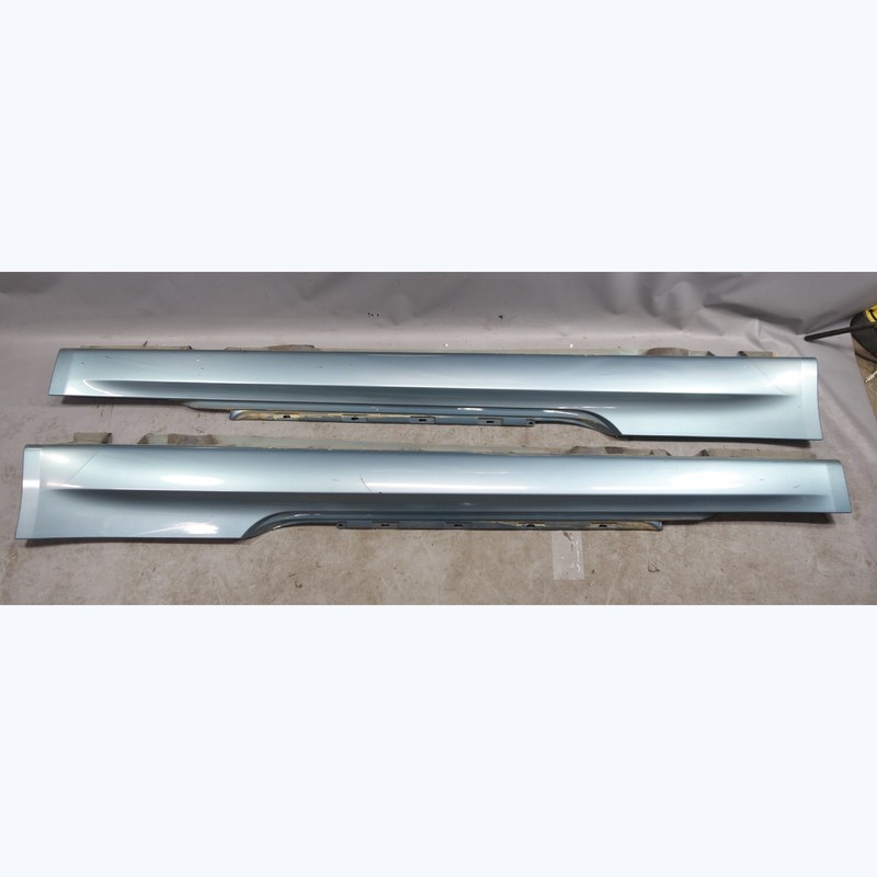 08-10 BMW E63 E64 650i Exterior Side Skirt Rocker Panel Pair Atlantic Blue OEM