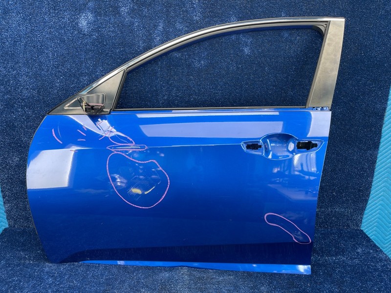 2016-2021 Honda Civic LX Sedan Front Left Driver Side Door Shell Aegean Blue OEM