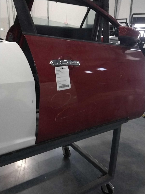 2016 Nissan Versa Right Door Red Used with Dents & Scratches, 141K Miles